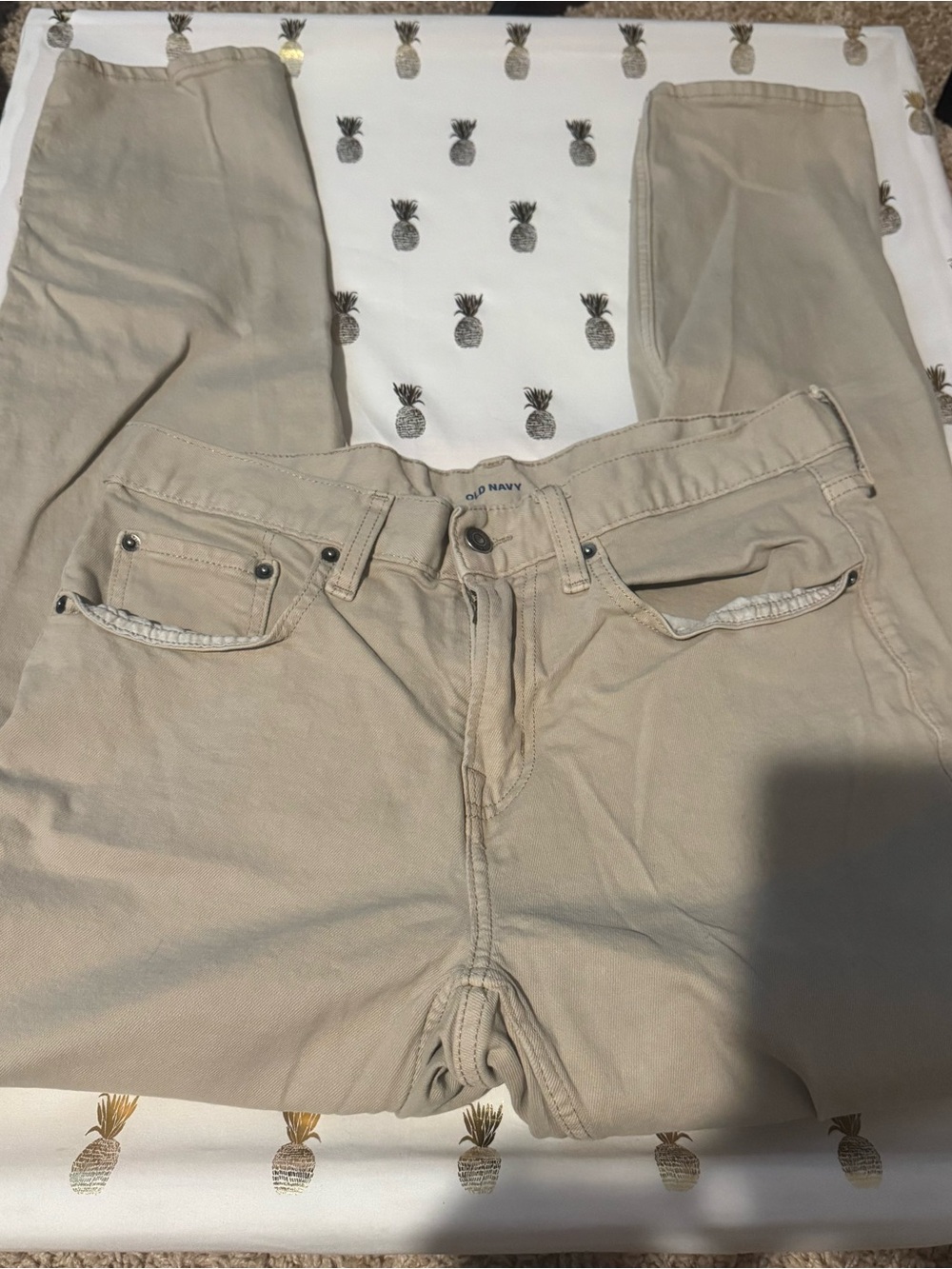 Old Navy Light Beige/Tan Slim Pants